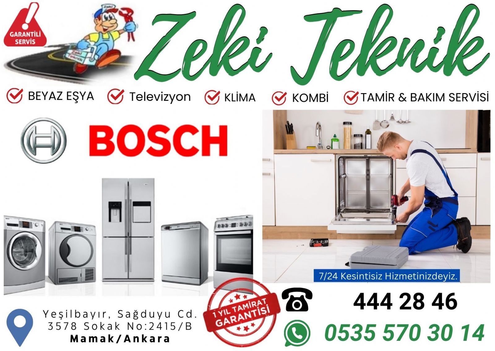 Yeşilbayır Bosch Servisi